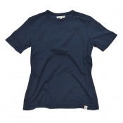Merz b. Schwanen T-Shirt Pima-Baumwolle denim blue