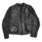 ROKKER Goodwood Leather Jacket Black