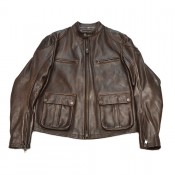 ROKKER Goodwood Leather Jacket Brown