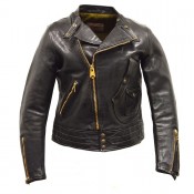 Thedi Leathers Cafe Racer Black Washed Horsehide