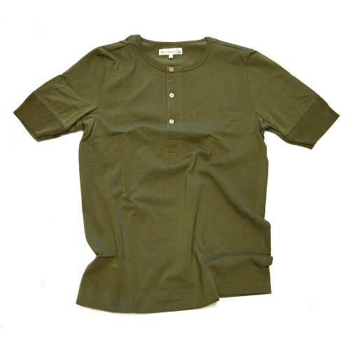 Merz b. Schwanen Knopfleistenhemd, 2-fädig, 1/4 Arm, army