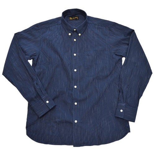 Pike Brothers 1957 Button Down Shirt, Blue Striped