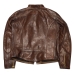 Thedi Leathers "Cafe Racer Jacket" Canneto Brown Cowhide