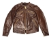 Thedi Leathers "Cafe Racer Jacket" Canneto Brown Cowhide M