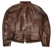 Thedi Leathers "Cafe Racer Jacket" Canneto Brown Cowhide XL
