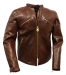 Thedi Leathers "Cafe Racer Jacket" Canneto Brown Cowhide XXL