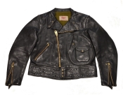 Thedi Leathers "Cafe Racer Black" Washed Horsehide M
