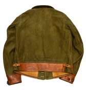 Thedi Leathers "Leder/Canvas Mix" oliv L