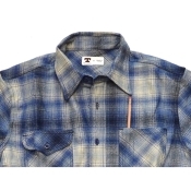 Tellason Topper Plaid Flannel Shirt Blue/Grey