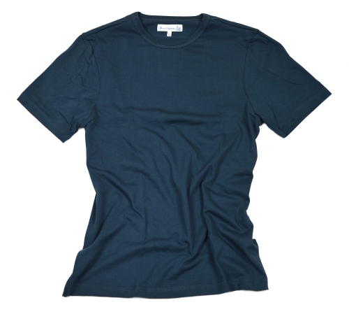 Merz b. Schwanen 1950er Rundhals T-Shirt Mineral Blue M