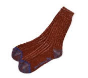 Merz b. Schwanen Socken Merinowolle chestnut/marine