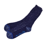 Merz b. Schwanen Socken Merinowolle blue/nature