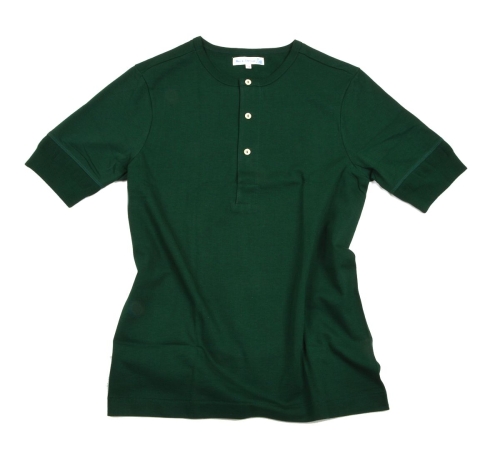 Merz b. Schwanen Knopfleistenhemd, 2-fädig, 1/4 Arm, Classic Green