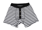 Merz b. Schwanen Knopfleisten Unterhose black/white XXL / 8