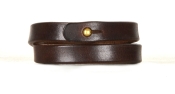 OBERWEIHER Lederarmband dark brown/brass XXS (16cm)