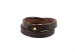 OBERWEIHER Lederarmband dark brown/brass L (20 cm)