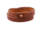 OBERWEIHER Lederarmband tobacco/brass XL (21 cm)