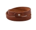 OBERWEIHER Lederarmband tobacco/nickel XXL (22cm)