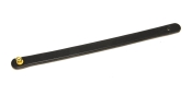 OBERWEIHER Lederarmband black/brass L (19 cm)