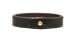 OBERWEIHER Lederarmband black/brass XL 20 cm)