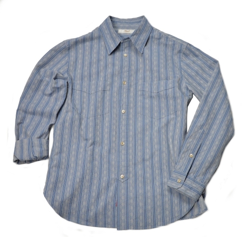 Prequel Striped Work Shirt Blue
