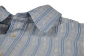 Prequel Striped Work Shirt Blue