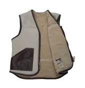 Thedi Leathers "Sheepskin Vest" White