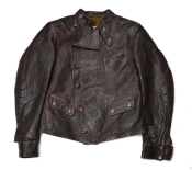 Thedi Leathers Mens Brown Leather Jacket Goatskin
