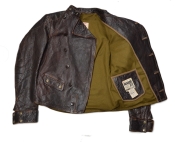 Thedi Leathers Mens Brown Leather Jacket Sheepskin