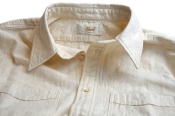 Prequel Striped Work Shirt Beige