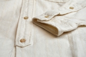 Prequel Striped Work Shirt Beige M (40)
