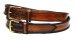 OBERWEIHER ORIGINAL Gürtel Schlangenleder Braun Messing
