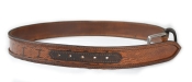 OBERWEIHER ORIGINAL Gürtel Schlangenleder Braun Messing versilbert