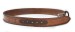 OBERWEIHER ORIGINAL Gürtel Schlangenleder Braun Messing versilbert