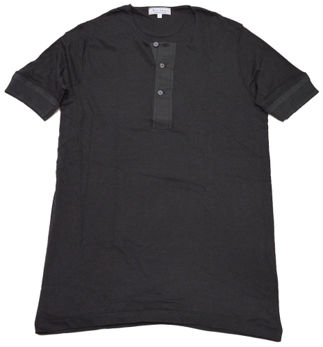 Merz b. Schwanen Knopfleistenhemd, 1-fädig, 1/4 Arm Charcoal