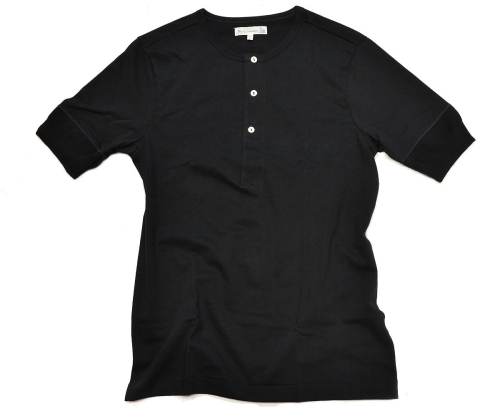 Merz b. Schwanen Knopfleistenhemd, 2-fädig, 1/4 Arm, Black