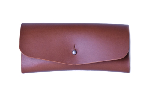 OBERWEIHER ORIGINAL Brillenetui Braun/Nickel