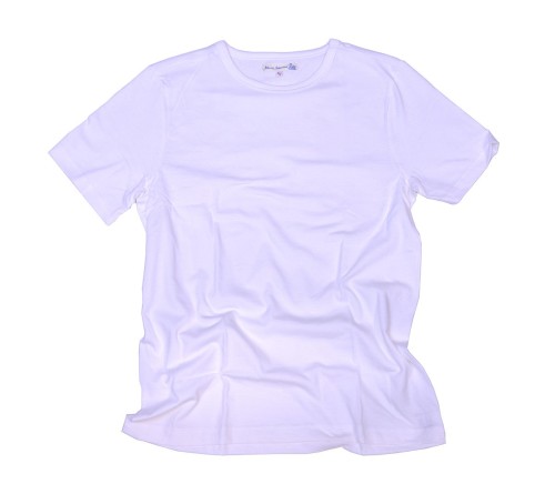Merz b. Schwanen 1950er Rundhals T-Shirt, weiß M