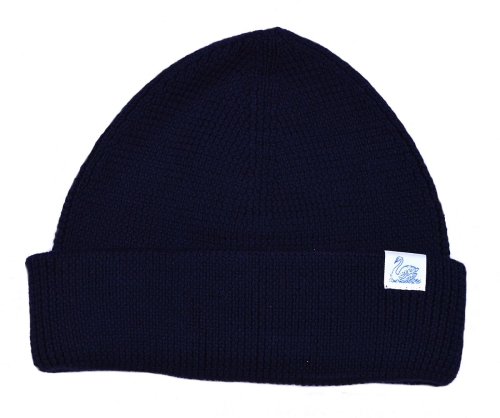 Merz b. Schwanen Beanie Merino Wolle Deep Black
