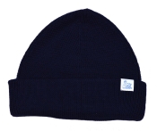 Merz b. Schwanen Beanie Merino Wolle Deep Black