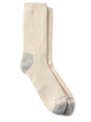 Red Wing Cotton Cushion Crew Socks Cream