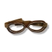 Aviator Goggle "Retro Standard", Rahmen: chrome/brown leather
