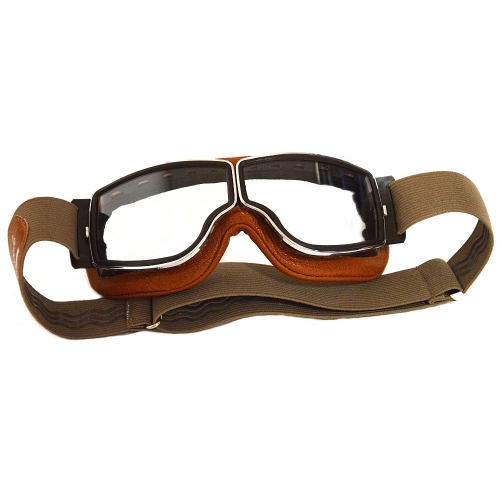 Aviator Brille "T2" Retro Pilot, camel/ chrome