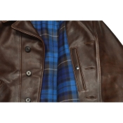 Aero Leather Moonshiner Jacket Buchanan Blue