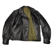 Aero Leather Moonshiner Jacket Olive Cotton