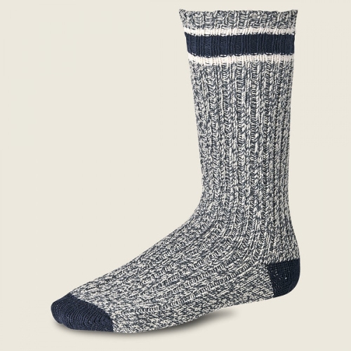 Red Wing "Ragg Wool Stripe Socks" Slate/Navy 