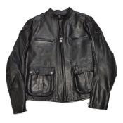 ROKKER "Goodwood Leather Jacket" Black