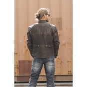 ROKKER "Goodwood Leather Jacket" Brown