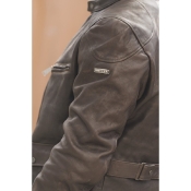 ROKKER "Goodwood Leather Jacket" Brown