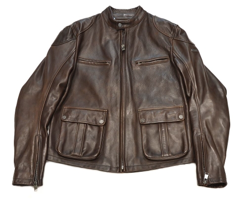 ROKKER "Goodwood Leather Jacket" Brown XXL